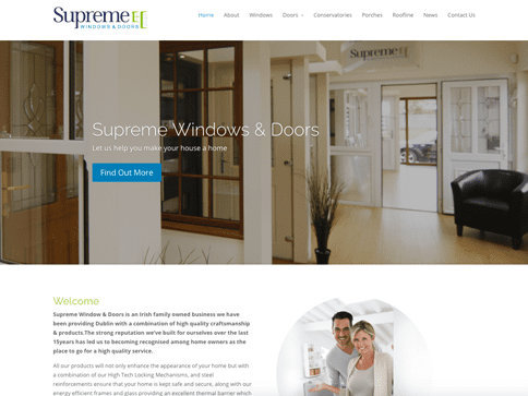 Website for Window and Door Company