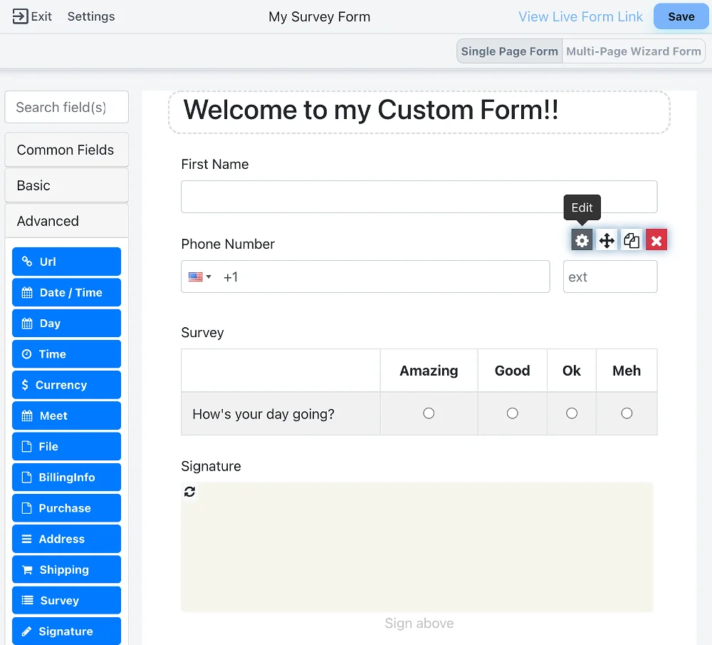 FlowTrack Manager Custom Forms